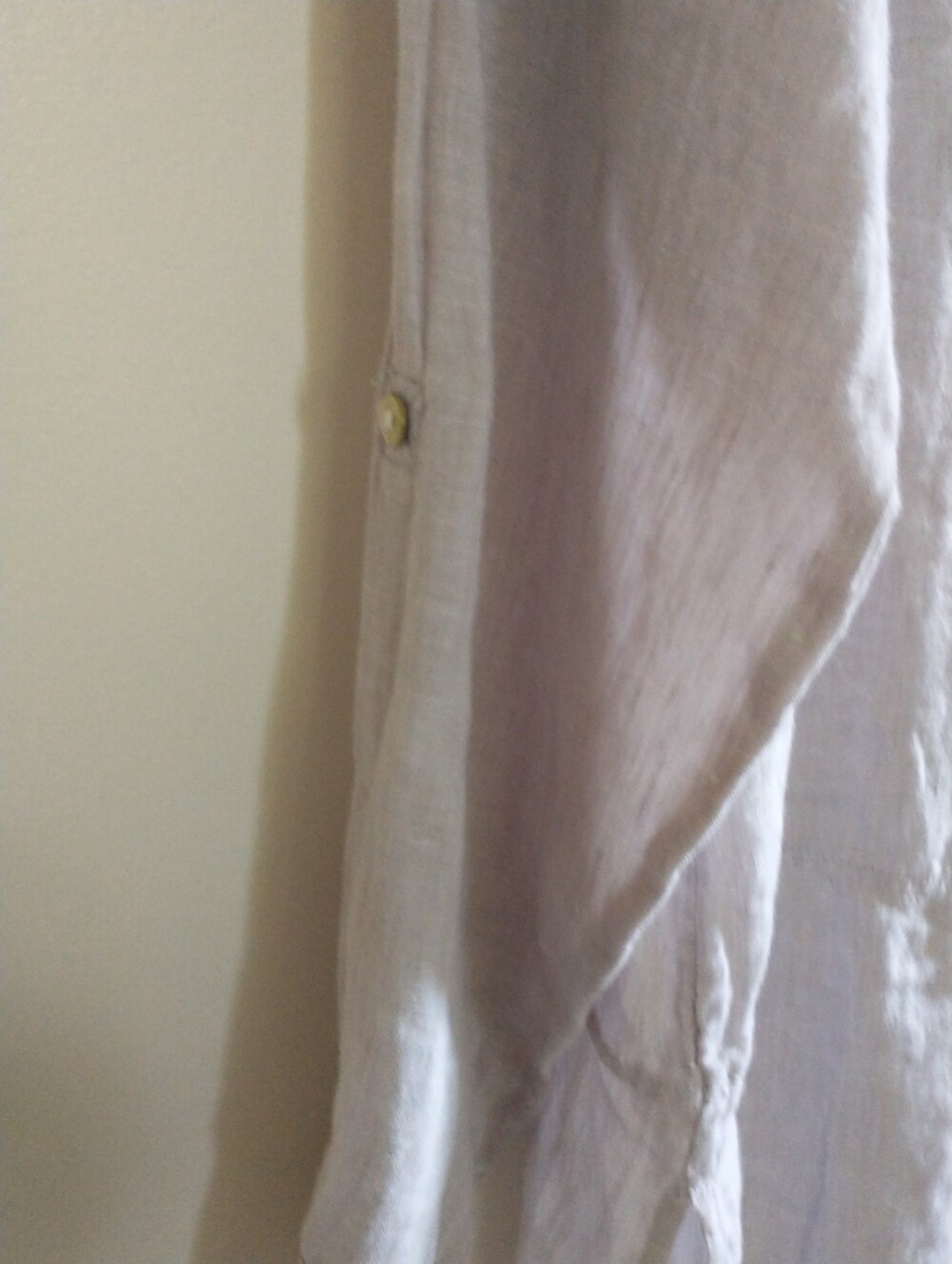 Tahari Beige Linen Button-Down Shirt Tunic XL Lagenlook - Picture 3 of 10